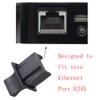 50PCS RJ45 Anti Dust Cover Cap Protector Protects Ethernet Hub Port by FENGQLONG (Black-Large) view 3