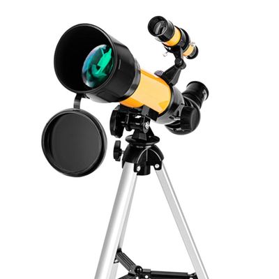 ARCH Compact and Portable Telescope,Telescope for Kids and Beginners,50mm Aperture Refractor Telescope Great Astronomy Gift for Kids to Explore Moon Space,Yellow (Color : Package 2)