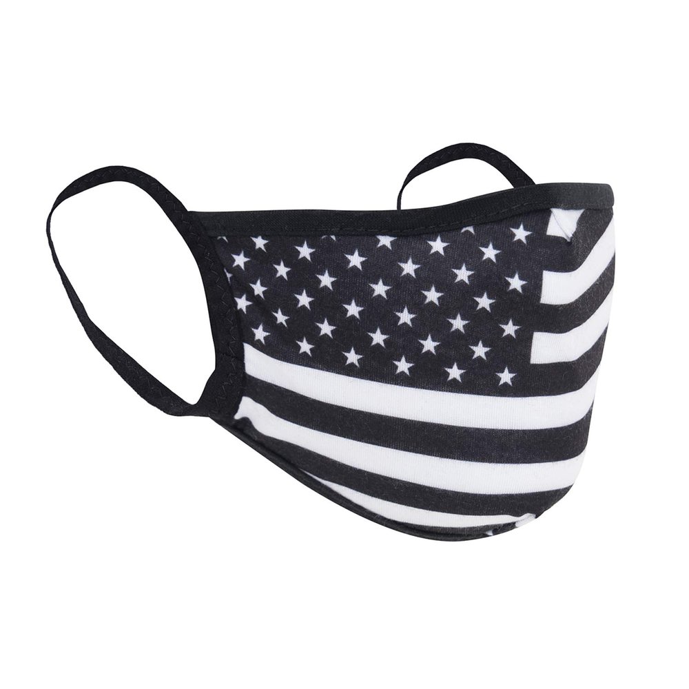 Rothco US Flag Reusable 3 Layer Facemask (White, Large/X-Large)