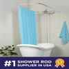 Zenna Home Rustproof Round Shower Curtain Rod for Clawfoot Tub with Easy Installation, Oval Hoop Shower Curtain Rod, Freestanding Tub Accessories, Fits Areas up to 70.5 by 28 Inches, Chrome view 2
