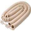 Bistras 25 Foot IVORY Coiled Telephone Extension Cord Cable Line Wire RJ-11 view 1