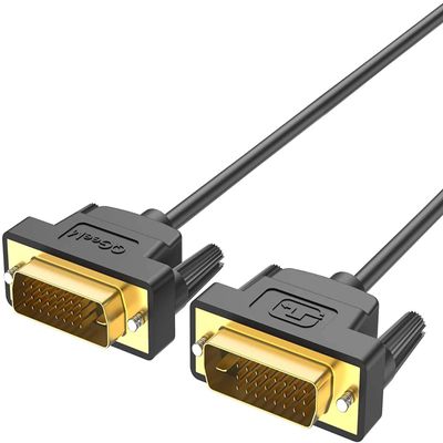 DVI to DVI Cable 6FT, QGeeM DVI-D 24+1 Dual Link Male to Male Digital Video Cable, Support 2560x1600 for Laptop, Gaming, DVD, Laptop, HDTV and Projector