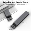 Tonmom Laptop Stand for Desk, Adjustable Laptop Riser ABS+Silicone Foldable Portable Notebook Holder, Ventilated Cooling Notebook Mount Computer Stand for 10-15.6 Laptops,Tablets-Black view 4