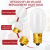 Honoson 6 Pieces Christmas Village Light Bulbs 6 W Replacement Bulbs, E12 Candelabra Base T20 Bulb Accessory for Villages Houses Dept 56, Christmas Tree view 3