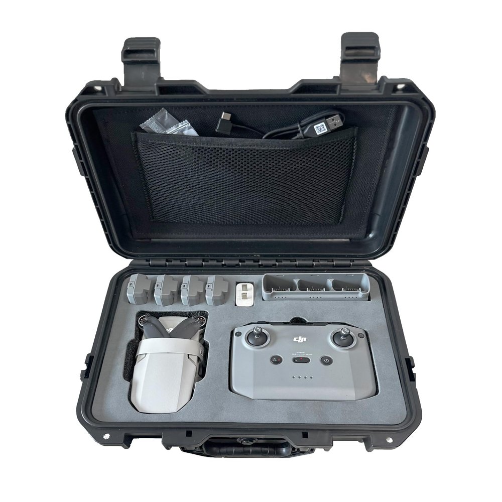 INNVO Waterproof Hard Carrying Case for DJI Mini 4K / Mini 2 & 2SE Black