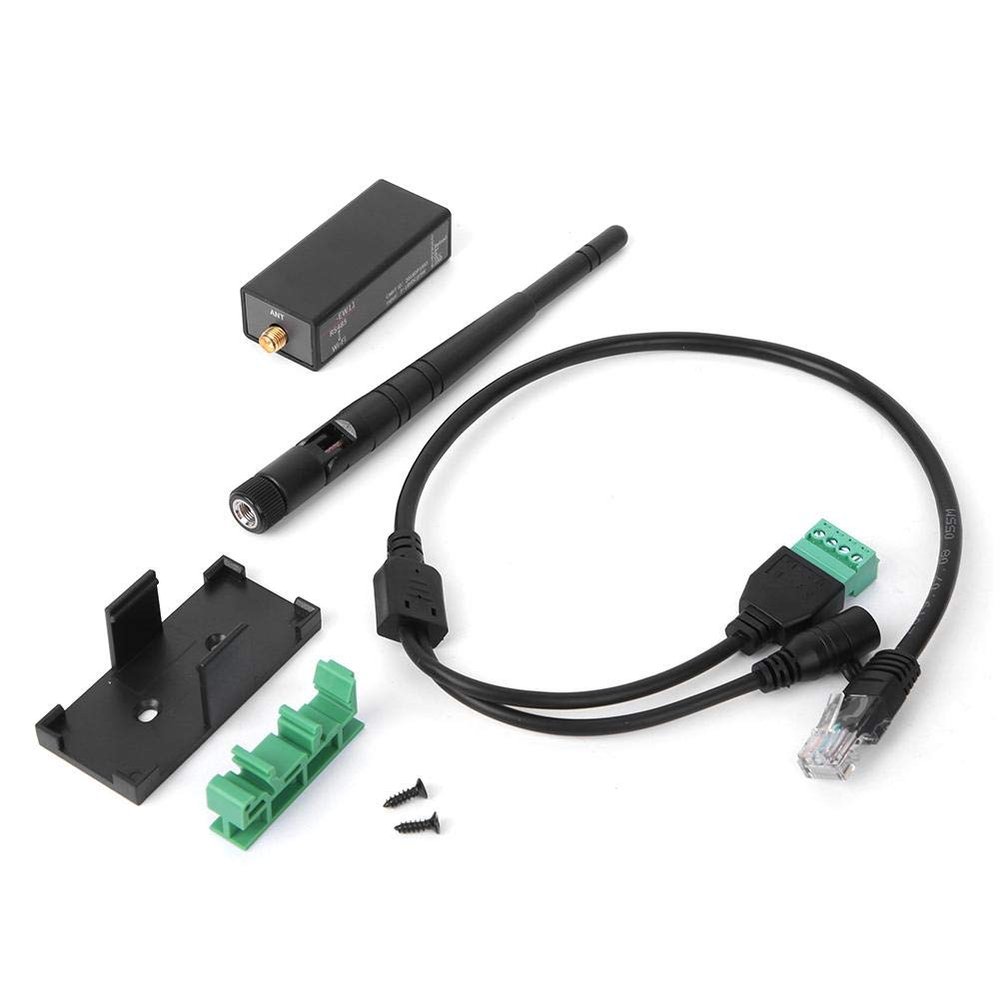 Serial Device Server, RS485 to Serial Server with External Antenna RJ45 Interface Ethernet Converter Module Convert Printer to Printer Server