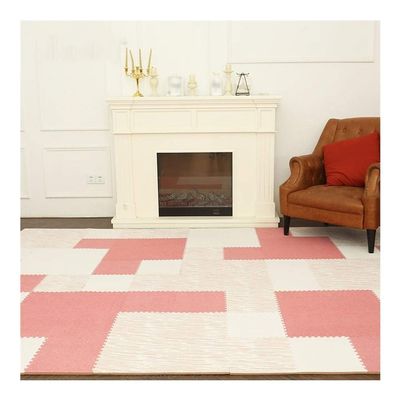 ALGFree Interlocking Carpet Tiles Cold Protection Durable Waterproof for Living Room Gaming Room Foam Puzzle Floor, Multiple Color (Color : D, Size : 60x60x1cm-12 pcs)