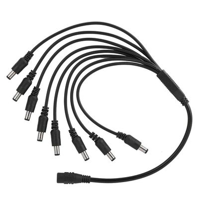 Yustda New OD5.5mm Jack to 8Plug Splitter Conncetor Power Cord for Secuirty CCTV Camera DVR