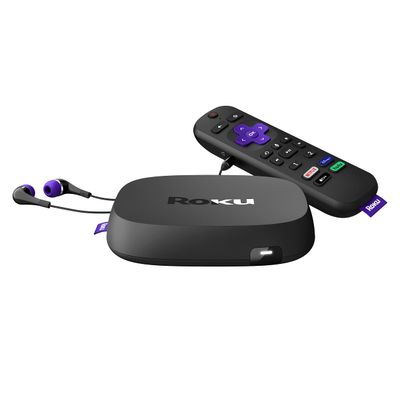 Roku Ultra | Streaming Device HD/4K/HDR/Dolby Vision with Dolby Atmos, Bluetooth Streaming, and Roku Voice Remote with Headphone Jack and Personal Shortcuts, includes Premium HDMI Cable