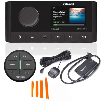 Fusion MS-RA210 Marine Entertainment System with ARX70B Black Wireless Remote, and SVX300v1 Sirius XM Tuner