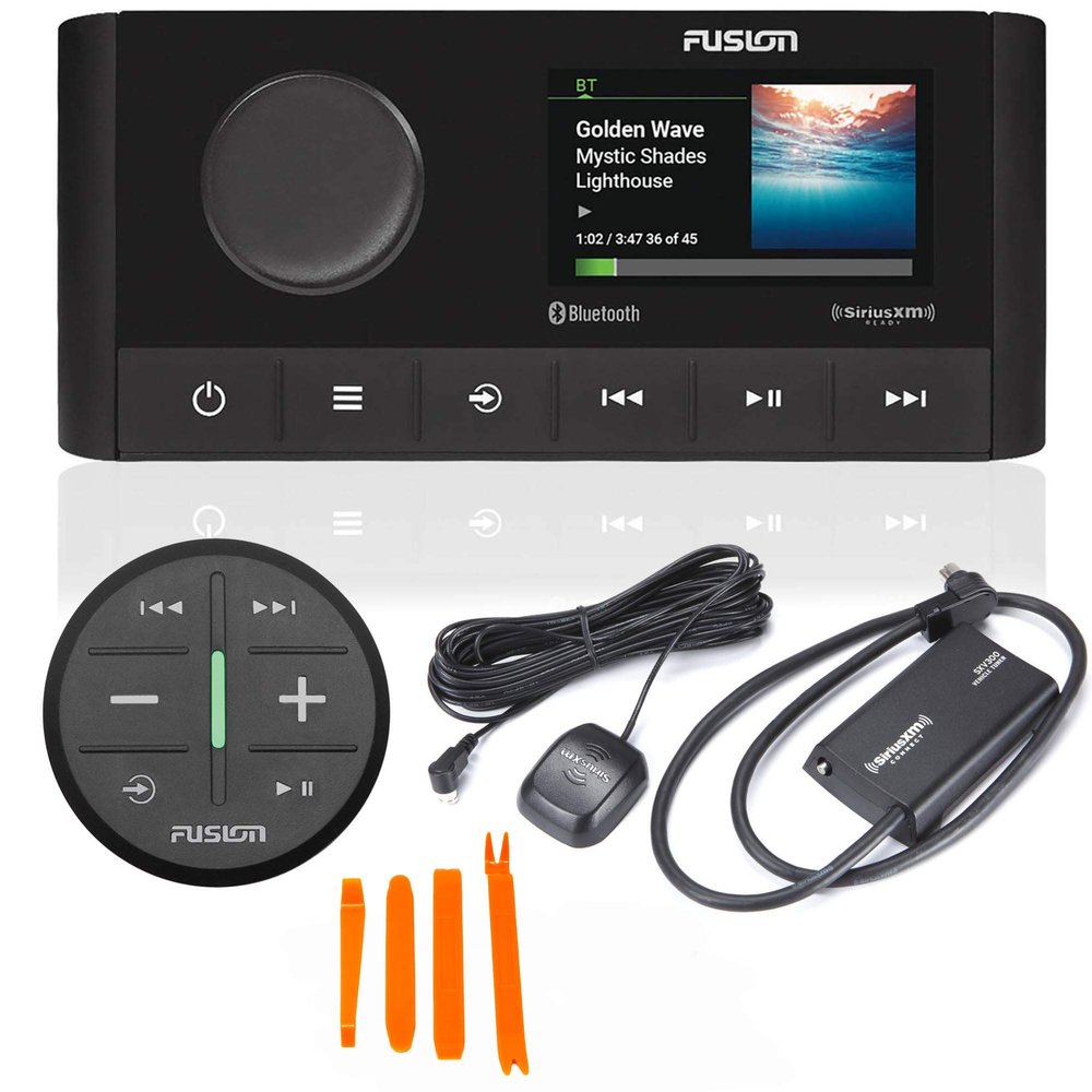 Fusion MS-RA210 Marine Entertainment System with ARX70B Black Wireless Remote, and SVX300v1 Sirius XM Tuner