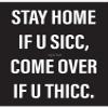 Come Over IF U Thicc - Sticker Graphic - Auto, Wall, Laptop, Cell, Truck Sticker for Windows, Cars, Trucks view 1