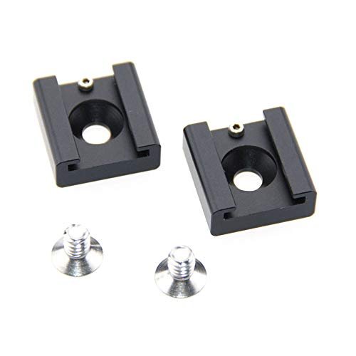 FEICHAO Hot Shoe Adapter Base with 1/4 Screw for DSLR Camera Cage Flash LED Light Microphone Hotshoe Seat