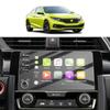 [2 Packs] PET Plastic Screen Protector for 2019 2020 Civic LX EX Touring Si EX-L Insight Sedan Hatchback Navigation High Clarity Anti-Glare Honda Touch PET Plastic Protective Film (4 Buttons) view 1