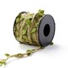 Burlap Leaf Ribbon 2 Rolls 66 Feet Total 5mm Natural Jute Twine with Artificial Green Leaves Braided Decorated Vine for Jungle Safari Party Wedding Garden Home Decor view 4