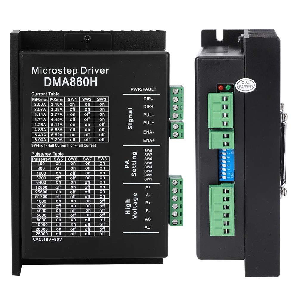 CNC Stepper Motor Driver, 1880VAC Stepper Motor Driver, Stepper Motor Accessories Good Performance DMA860H for Stepper Motor