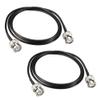 33ft /10m BNC Male to BNC Male RG174 Coaxial Extension Cable Video Signals, CCTV, DVR, Camera -2Pack view 1