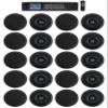 Rockville RCS350-6 Bundle: 350-Watt 6-Zone 70V Commercial Amplifier with Bluetooth, (10) Pair CC525T 5.25 in Black 70V Ceiling Speakers (2.5-20W Taps), for Hotel/Office System, 11-Items view 1