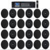 Rockville RCS350-6 Bundle: 350-Watt 6-Zone 70V Commercial Amplifier with Bluetooth, (12) Pair CC525T Black 5.25 in 2-Way Ceiling Speakers, 40W RMS (8 Ohm), 20W 70V Tap, 13-Items view 1
