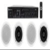 Rockville RCS80-1 Bundle: 60W 70V/100V Bluetooth Amplifier with USB/SD and Mic Inputs, (4) CC525T 5.25 in 40W 8 Ohm 70V in-Ceiling Commercial Speakers for Restaurants, Bars, Cafes, 5-Items view 1