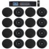 Rockville CC525T Bundle: (8) Pair 5.25 in 70V Commercial Ceiling Speakers, 40W (8 Ohm), RCS350-6 350-Watt 6-Zone Amplifier with Bluetooth, Restaurant Audio System, 9-Items view 1