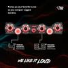 DS18 TJ-SBAR/BK Jeep Wrangler TJ Overhead Sound Bar Enclosure Holds 4X 6.5 Speakers & 2X Tweeters, RGB Logo Badge, White LED Dome Light, OEM Fit Audio Upgrade (Black) view 3