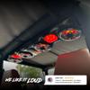 DS18 TJ-SBAR/BK Jeep Wrangler TJ Overhead Sound Bar Enclosure Holds 4X 6.5 Speakers & 2X Tweeters, RGB Logo Badge, White LED Dome Light, OEM Fit Audio Upgrade (Black) view 4