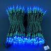 YULETIME 200 Blue Christmas Lights, Pack of 2 Sets 33 ft 100 Count Incandescent-Like LED String Lights (Blue) view 2