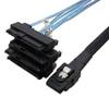 100cm Internal 36 Pin Mini SAS SFF-8087 Host to 4 SFF-8482 Target SAS Hard Disk and SATA Power Cable view 2