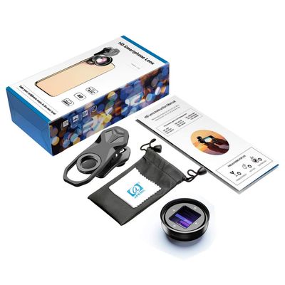 APL 2in1 Lens 0.45X Wide Angle+12.5X Macro Lens Professional HD Phone Camera Lens for iPhone 8 7 6S Plus Samsung LG (1.33x Widescreen SLR Movie Lens 4K HD)