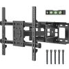 BONTEC Full Motion TV Wall Mount for 37-84 Inch TVs, Hold up to 132lbs, Max VESA 600x400mm, Swivel Tilt Dual Arms, Adjustable Viewing Angle, Fits 16" Wood Studs, Easy Assembly view 1