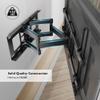 BONTEC Full Motion TV Wall Mount for 37-84 Inch TVs, Hold up to 132lbs, Max VESA 600x400mm, Swivel Tilt Dual Arms, Adjustable Viewing Angle, Fits 16" Wood Studs, Easy Assembly view 2