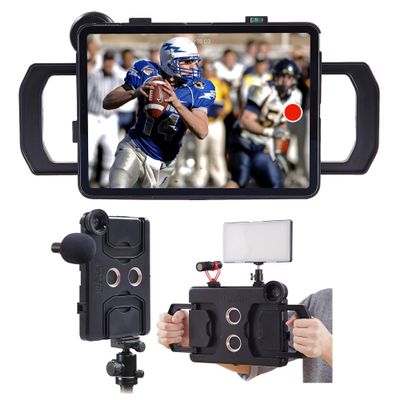 MegaMount Multimedia Rig Case Video Stabilizer for Apple iPad Air 10.5 inch [3rd Gen 2019 Only] Attach Lenses, Lights, Microphones. Great for Live Conferencing, Video Recording, Mounts on Tripods