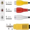 3.5mm Male to 3 RCA Female Video AV Component Adapter Cable for TCL TV, Ancable AV in Adapter 6-Inch 3.5mm Plug to Triple RCA Jack Audio/Video Splitter Adapter view 2