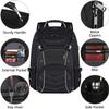 VECKUSON 18.4 Laptop Backpack for unisex, 60L Extra Large Gaming Laptops Back Bag with USB Charger Port,TSA Friendly Flight Approved and RFID Anti-Theft Pocket Heavy-duty Pack,21.3*15.7*11.8inch Grey view 4