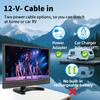 ZOSHING 14inch Portable Small TV with ATSC Tuner- HD Ready LED Screen,Built-in Stand, for Outdoor, Camping,RV & Home Use,AC/DC-12V Power - Black view 2