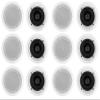 Rockville CC525T White 5.25-Inch White 70V/8-Ohm Commercial Ceiling Speakers, 40W Power Handling, Polypropylene Woofer with Mylar Tweeter, Flush Mount Grills for Restaurant, 12-Piece view 1