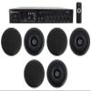 Rockville Commercial Amplifier+6 5.25" 2Way Black Ceiling Speakers 4 Restaurant view 1