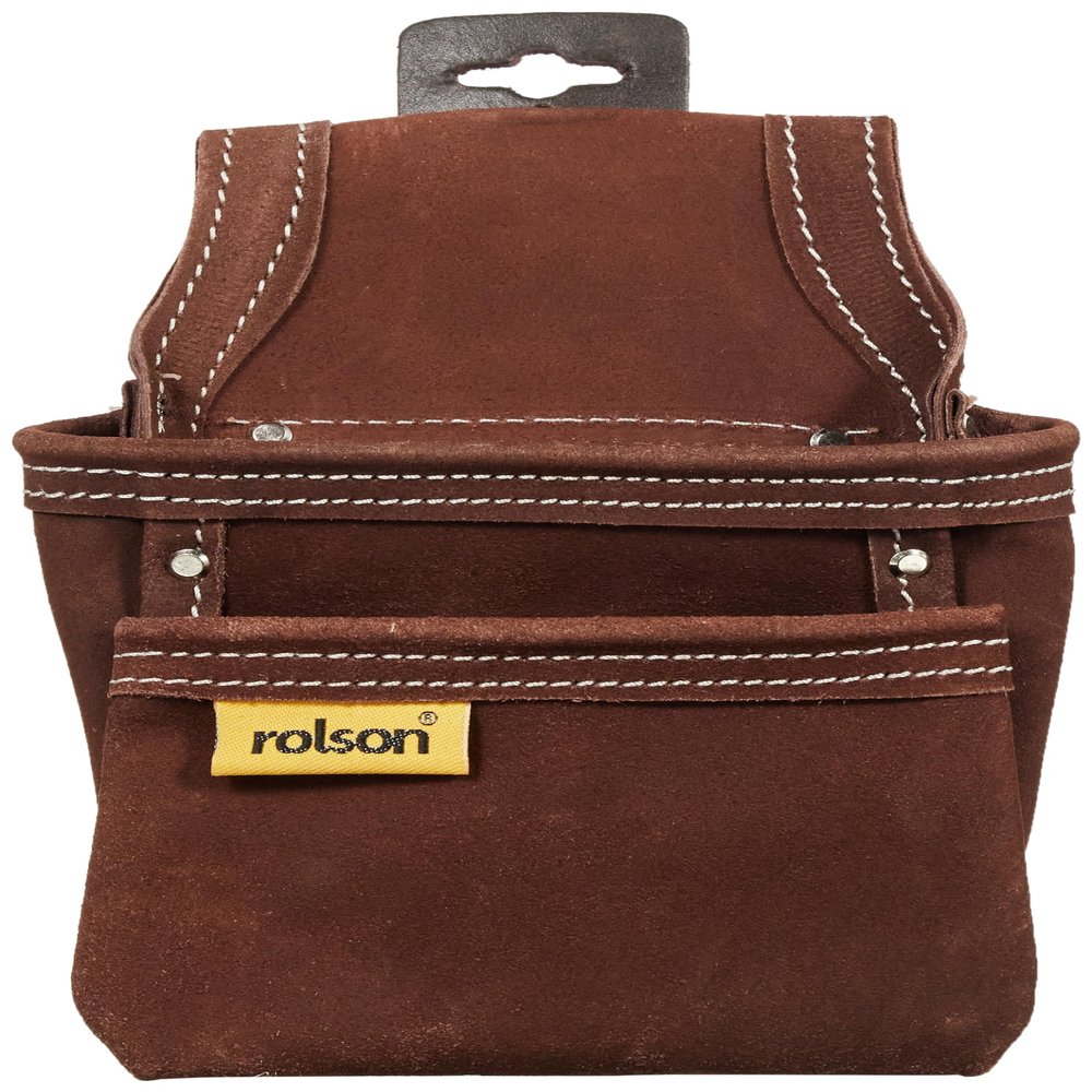 Rolson 68150 Twin Pocket Leather Nail Pouch