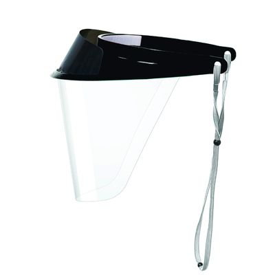 Pac-Dent iVisor Plus Reusable Face Shield Kit, Full Face Protective Shield with Anti-Fog Coating and Cinch Cord, Adjustable to Comfortably Fit All Head Sizes, Satin Black