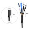 Jeirdus 5Meters 16ft LC to LC Outdoor Armored 4 Core 9/125 SM Fiber Optic Cable Jumper Optical Patch Cord Singlemode LC-LC view 3