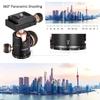 Andoer Tripod Ball Head 360 Degrees Free Rotation Panoramic Ballhead with Quick Release 1/4" Screw and 3/8" Screw for Smartphone,Tripod,Monopod,Slider,DSLR Camera Max Load 5 kilograms view 4