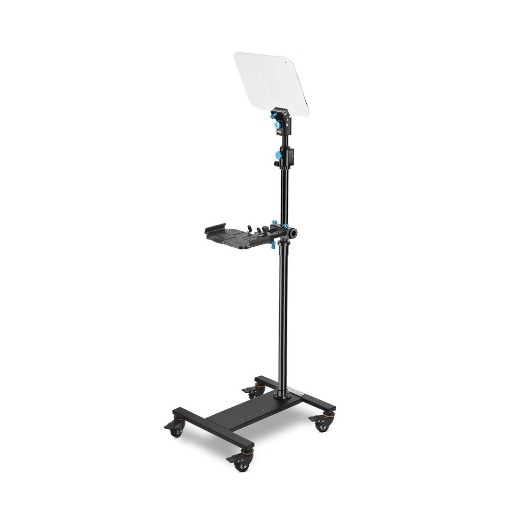 PROAIM Professional Speech Teleprompter with Telescopic Conference Stand & 60/40 Beam Splitter Glass Fits up to 17 Tablets, Laptops & Monitors. for Conferences, News, Film Production. (TP-SPH-01)