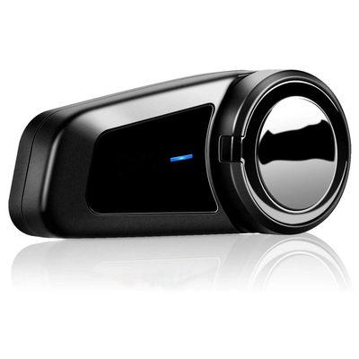 QSPORTPEAK M2 Motorbike Bluetooth Helmet Headset Intercom, Full Duplex Wireless Motorbike Interphone for 6 Riders/Range 1000m/FM Radio/GPS/MP4, Connect with Any Bluetooth Headset (1 Pack)