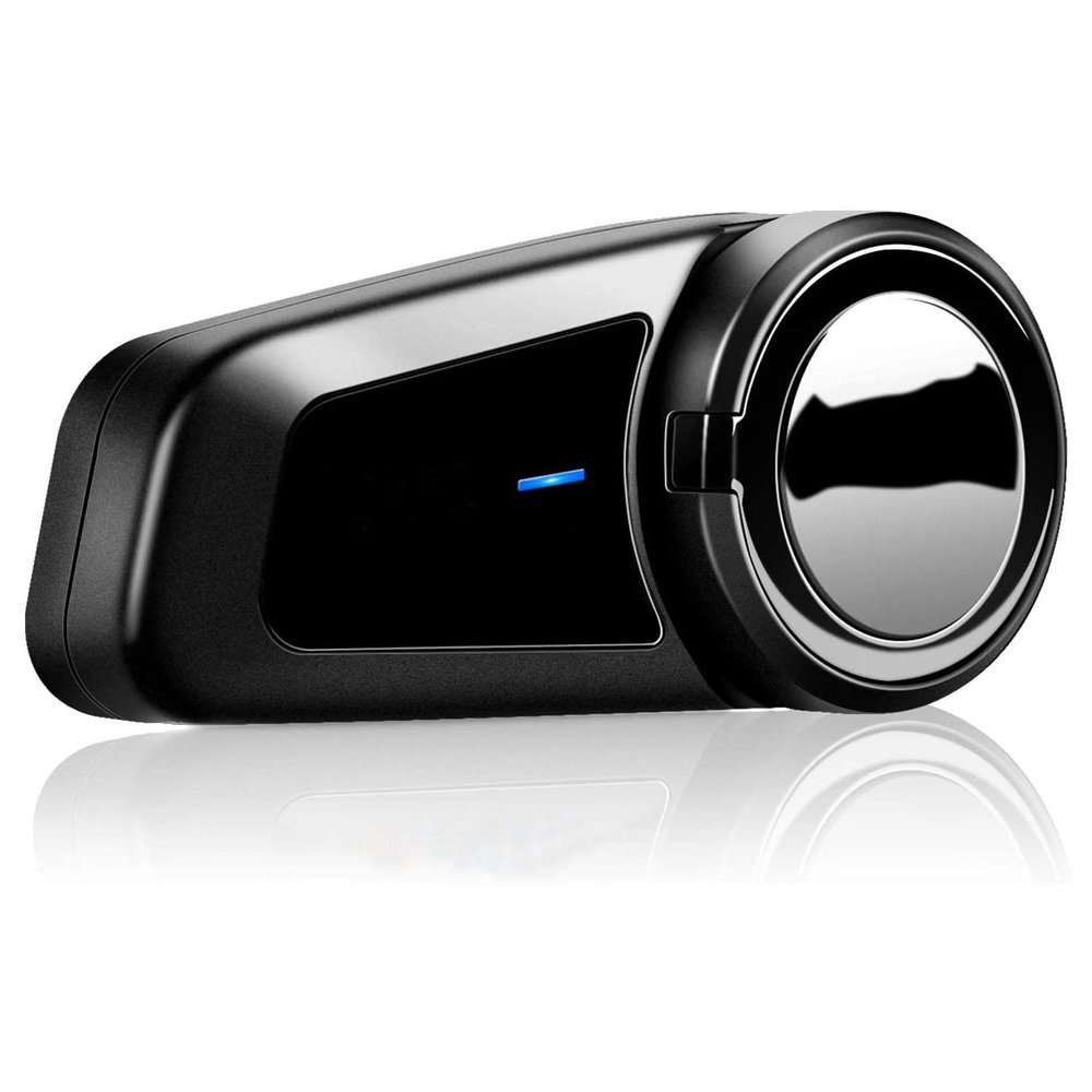 QSPORTPEAK M2 Motorbike Bluetooth Helmet Headset Intercom, Full Duplex Wireless Motorbike Interphone for 6 Riders/Range 1000m/FM Radio/GPS/MP4, Connect with Any Bluetooth Headset (1 Pack)