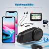 QSPORTPEAK M2 Motorbike Bluetooth Helmet Headset Intercom, Full Duplex Wireless Motorbike Interphone for 6 Riders/Range 1000m/FM Radio/GPS/MP4, Connect with Any Bluetooth Headset (1 Pack) view 4