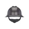 MSA 10204786 Hydro Dip V-Gard Full-Brim Hard Hat With Fas-Trac III Ratchet Suspension | Polyethylene Shell, Self Adjusting Crown Straps - Standard Size in Sport Carbon view 3