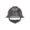 MSA 10204786 Hydro Dip V-Gard Full-Brim Hard Hat With Fas-Trac III Ratchet Suspension | Polyethylene Shell, Self Adjusting Crown Straps - Standard Size in Sport Carbon view 4