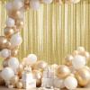 1010FT Gold Sequin Backdrop Curtain, Photography Backdrop Glitter Curtains Fabric Background for Wedding Party Decor view 2