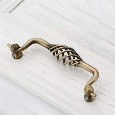 Geeyu Cabinet Handle 128, Bird Cage Furniture Handles Black Cabinet Knobs Handles Kitchen Handle Cupboard Pulls Drawer Knobs Antique Bronze Handles, Indoor Hardware (Color : 893403 AB 128)